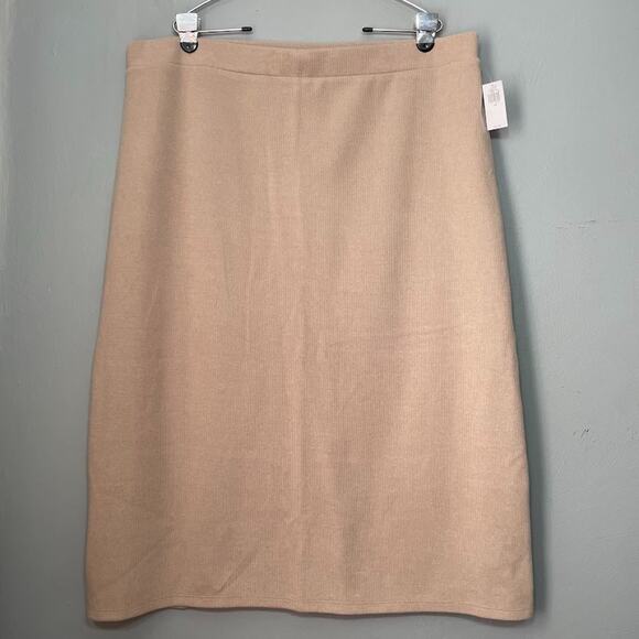 Old Navy Cozy Vibes Sweater Skirt Plus Size 2X Tan Minimalist Modest Maxi Cabin - Picture 1 of 11